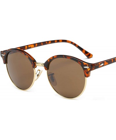 Goggle Hot Sunglasses Women Popular Brand Designer Retro Men Summer Style Sun Glasses - C6brown - C219859KWOI $14.68