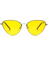 Round Cute Sexy Cat Eye Sunglasses Women 2018 Retro Small Black Red Pink Cateye Sun Glasses FeVintage Shades For - Red - CB19...