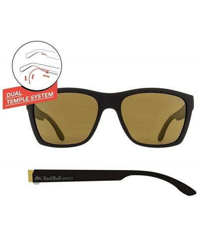 Rectangular Wing 2 Polarized Sunglasses - Wing2-005pn Matt Black/Gold With Gold Mirror - C718UEO545U $61.88
