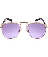 Aviator Modified Modern Metal Aviators with Gradient Lens 25144-AP - Gold - CR12NS5Q3H3 $17.81