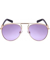 Aviator Modified Modern Metal Aviators with Gradient Lens 25144-AP - Gold - CR12NS5Q3H3 $9.15