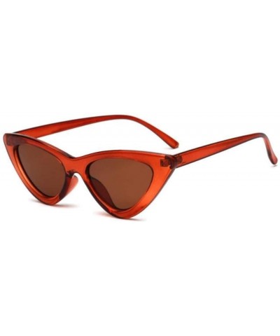 Cat Eye Sunglasses Triangle Vintage Ladies Glasses - C8purple - CY199EISDNK $16.60
