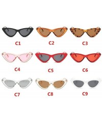 Aviator 2019 Fashion Sunglasses Woman Brand Designer Vintage Retro Triangular Cat C9 - C6 - C918YZTTO0C $7.26