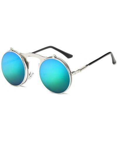 Round Women Round Metal Frames Sun Glasses Men Retro Eyewear UV400 - 2 - C618QXY77WQ $50.87