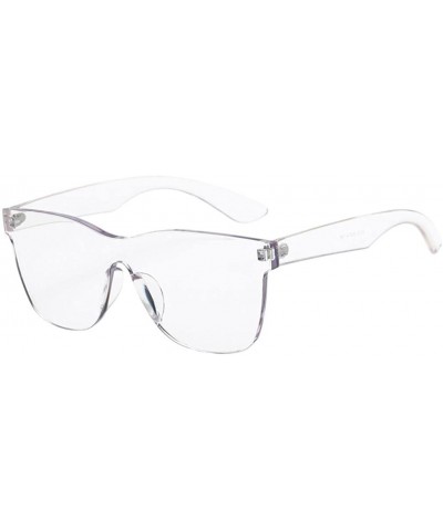 Goggle Women Fashion Heart-Shaped Shades Sunglasses Integrated UV Candy Colored Glasses - White - CF18D2WXQNL $19.81