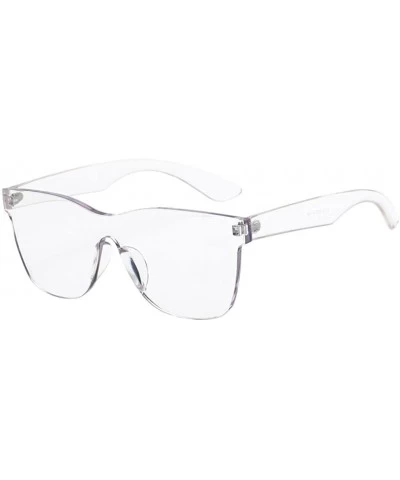 Goggle Women Fashion Heart-Shaped Shades Sunglasses Integrated UV Candy Colored Glasses - White - CF18D2WXQNL $20.34
