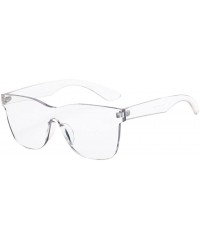 Goggle Women Fashion Heart-Shaped Shades Sunglasses Integrated UV Candy Colored Glasses - White - CF18D2WXQNL $12.41