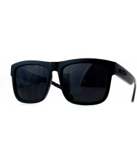 Oversized Mens All Black Gangster Oversize Horn Rim Cholo Sunglasses - Matte Black 7038 - CV12MX2U7YM $9.98