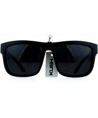 Oversized Mens All Black Gangster Oversize Horn Rim Cholo Sunglasses - Matte Black 7038 - CV12MX2U7YM $9.98