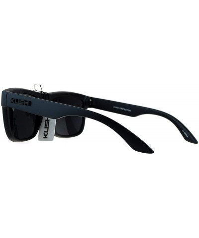 Oversized Mens All Black Gangster Oversize Horn Rim Cholo Sunglasses - Matte Black 7038 - CV12MX2U7YM $9.98