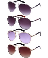 Aviator Modified Modern Metal Aviators with Gradient Lens 25144-AP - Gold - CR12NS5Q3H3 $17.81