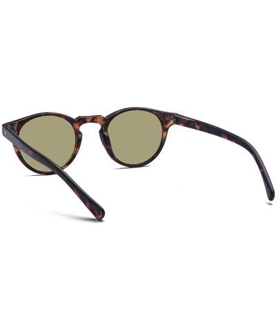 Wayfarer Vintage Keyhole Round Plastic Sunglasses With Rivets - S Blue - CX18E23UCNG $10.58