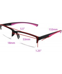 Rimless 6904 SECOND GENERATION Semi-Rimless Flexie Reading Glasses NEW - A2 Pink - CE18WUSEE9I $20.65