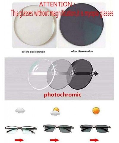 Oval Transition Sunglasses Photochromic Eyeglasses Finished - Black-400 - CJ18Q52QG6I $21.62