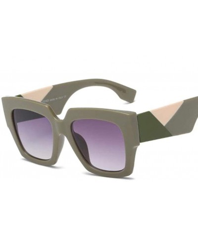 Oversized Oversized Square Sunglasses Multi Tinted Glitter Frame Stylish Inspired - 5 - CI18UGK4U0G $59.89