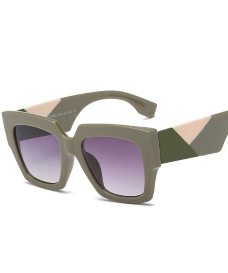 Oversized Oversized Square Sunglasses Multi Tinted Glitter Frame Stylish Inspired - 5 - CI18UGK4U0G $58.29