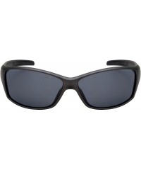 Oversized Sports Wrap Sunglasses with Polarized Lens 570086MMT-P - Matte Metallic Grey - CX12JP3L0NP $16.61