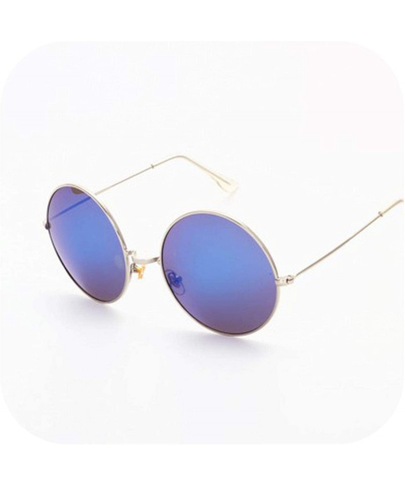 Aviator Fashion Lady Big Round Tinted Color Lens Sunglasses Men Women Retro Metal Frame Eye Vintage Tiny Sun Glasses - 3 - C9...