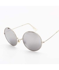 Aviator Fashion Lady Big Round Tinted Color Lens Sunglasses Men Women Retro Metal Frame Eye Vintage Tiny Sun Glasses - 3 - C9...
