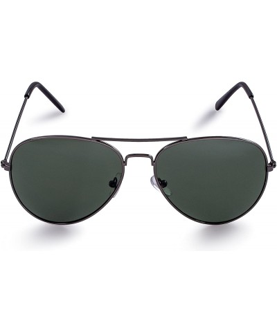 Aviator Classic Aviator Pilot Flat Lens Sunglasses For Men and Women with Protective Bag - 100% UV Protection - C211UPWKR6R $...