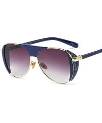 Oversized diamond Glasses glasses Fashion Sunglasses - Blue - CN18R7D7QM7 $14.67