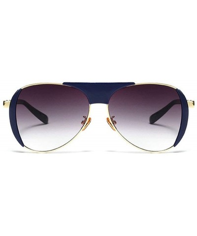 Oversized diamond Glasses glasses Fashion Sunglasses - Blue - CN18R7D7QM7 $14.67