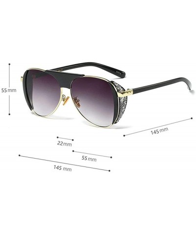 Oversized diamond Glasses glasses Fashion Sunglasses - Blue - CN18R7D7QM7 $14.67