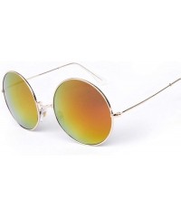 Aviator Fashion Lady Big Round Tinted Color Lens Sunglasses Men Women Retro Metal Frame Eye Vintage Tiny Sun Glasses - 3 - C9...