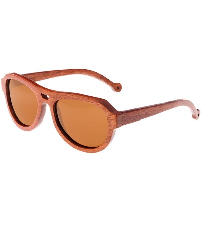 Aviator Coronado Aviator 53mm Polarized Sunglasses - Red Rosewood/Brown - CV11M5J4U6V $26.42