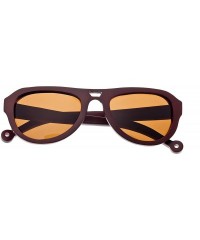 Aviator Coronado Aviator 53mm Polarized Sunglasses - Red Rosewood/Brown - CV11M5J4U6V $26.42