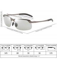 Semi-rimless Men/Women Polarised Sports Sunglasses Semi-rimless VU400 Sunglasses - Grey - Photochromatic - CW18RME96WZ $10.70