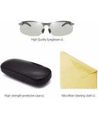 Semi-rimless Men/Women Polarised Sports Sunglasses Semi-rimless VU400 Sunglasses - Grey - Photochromatic - CW18RME96WZ $10.70