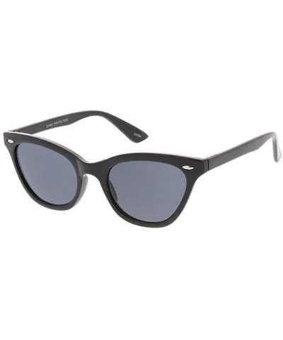 Cat Eye Vintage Inspired Half Tinted Frame Clear Lens Cat Eye Glasses - Black-sunglasses - CL18E047EHC $12.04