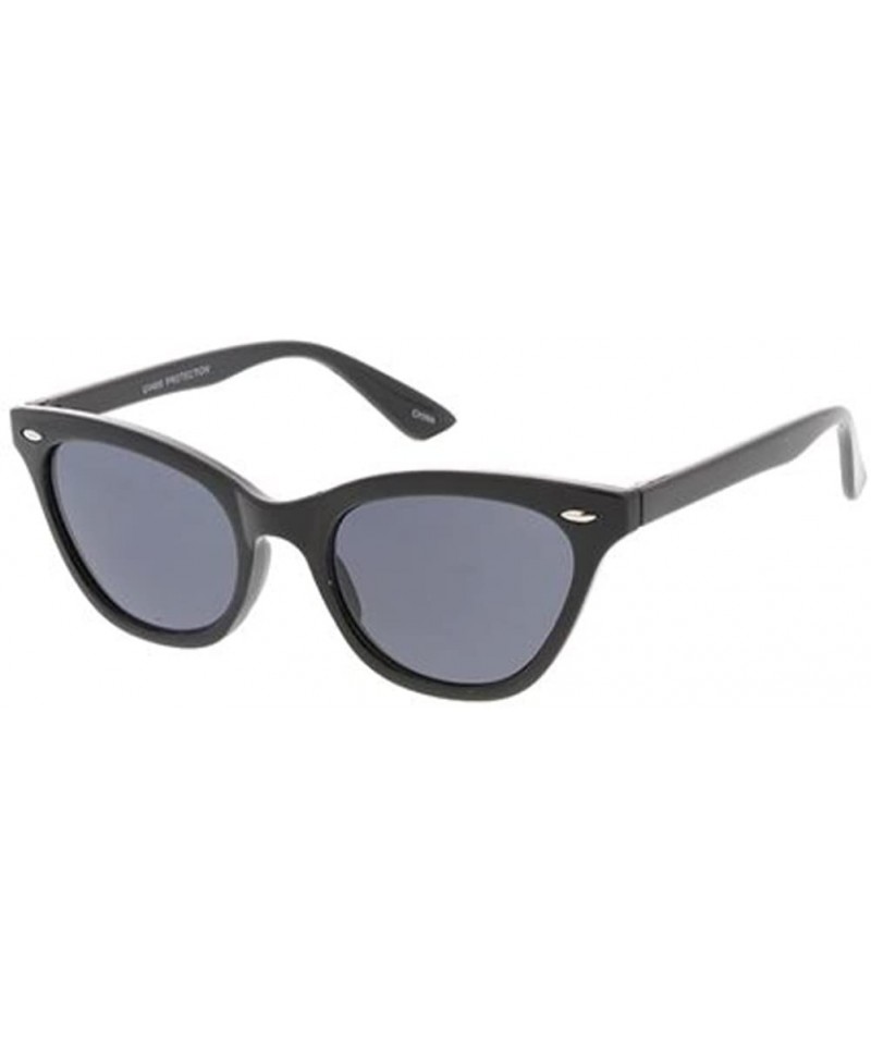 Cat Eye Vintage Inspired Half Tinted Frame Clear Lens Cat Eye Glasses - Black-sunglasses - CL18E047EHC $12.04