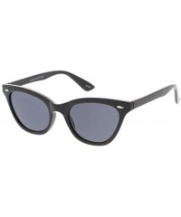 Cat Eye Vintage Inspired Half Tinted Frame Clear Lens Cat Eye Glasses - Black-sunglasses - CL18E047EHC $12.04