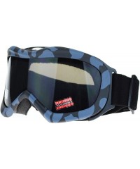 Goggle Ski Snowboard Goggles Anti Fog Shatter Proof Gray Lens Camo Print - Gray Blue - C211GOVSC3N $21.23