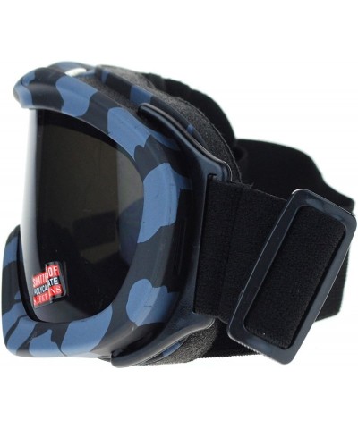 Goggle Ski Snowboard Goggles Anti Fog Shatter Proof Gray Lens Camo Print - Gray Blue - C211GOVSC3N $21.23