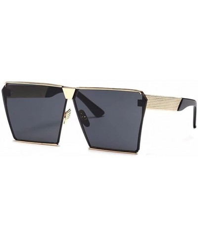 Goggle Women Square UV400 Mirror Sunglasses Men Lady Sun Glasses Eyeglasses - Grey - CF183ICX9SC $18.71