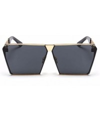 Goggle Women Square UV400 Mirror Sunglasses Men Lady Sun Glasses Eyeglasses - Grey - CF183ICX9SC $7.73