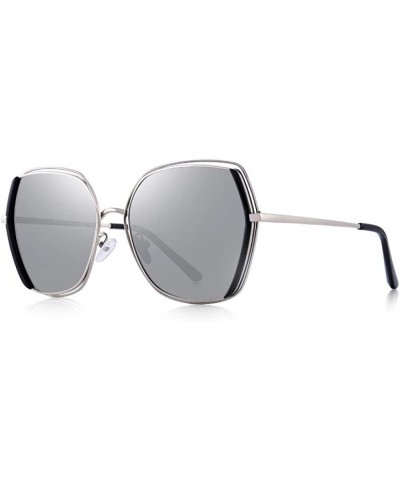 Aviator DESIGN Women Luxury Brand Polarized Sunglasses Ladies Fashion C01 Black - C04 Silver - C818XE965S3 $30.86