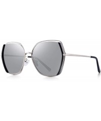 Aviator DESIGN Women Luxury Brand Polarized Sunglasses Ladies Fashion C01 Black - C04 Silver - C818XE965S3 $20.57