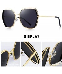 Aviator DESIGN Women Luxury Brand Polarized Sunglasses Ladies Fashion C01 Black - C04 Silver - C818XE965S3 $20.57