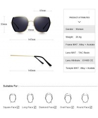 Aviator DESIGN Women Luxury Brand Polarized Sunglasses Ladies Fashion C01 Black - C04 Silver - C818XE965S3 $20.57