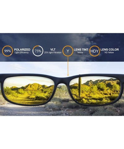 Sport Polarized Replacement Lenses Warm Up Sunglasses - Hd Yellow - C6188TNM266 $31.65