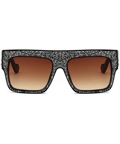 Sport Women Sunglasses Oversized Rhinestone Ladies Fashion Stylish Eyewear - B - C518Q6ZTCYU $17.55