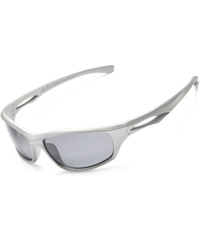Oversized Sports UV400 Bike Cycling Sunglasses for Men Women - Counter - Grey Lens Grey Frame - C212N8USJFQ $19.21