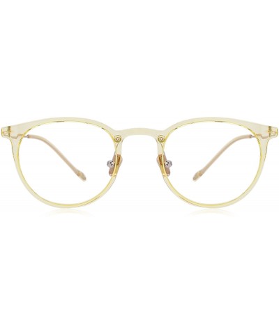 Cat Eye Women Retro Cat Eye Eyeglasses Radiation-resistant Computer Optical Glasses S2073 - Yellow - CE1886Z0ACQ $13.20