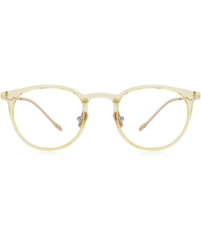 Cat Eye Women Retro Cat Eye Eyeglasses Radiation-resistant Computer Optical Glasses S2073 - Yellow - CE1886Z0ACQ $13.20