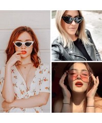 Oversized Retro Vintage Tinted Lens Cat Eye Sunglasses - Clear Blue Frame / Tinted Blue Lens - CU1809XW7UU $12.79