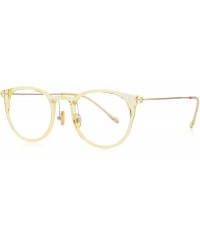 Cat Eye Women Retro Cat Eye Eyeglasses Radiation-resistant Computer Optical Glasses S2073 - Yellow - CE1886Z0ACQ $13.20